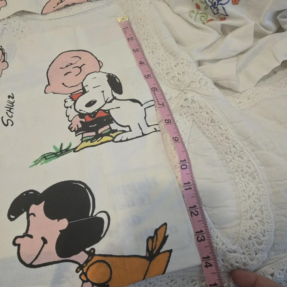 1971 Snoopy & The Gang Window Valances 60x14 Set Of 2